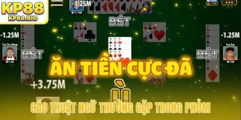 Các thuật ngữ thường gặp trong cách chơi bài Phỏm